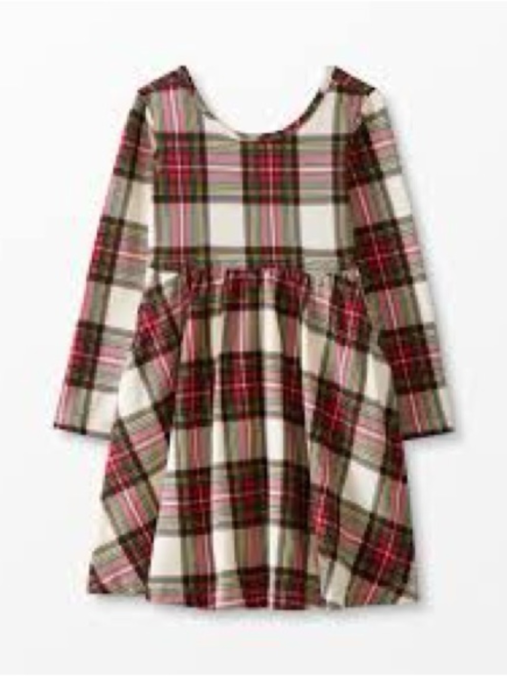 Hanna Andersson 6-7 Girls' Plaid Long Sleeve Skater Dress tartan holiday